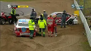 Mantorp Park 2009 STCC Race 2 Start Crash [AI Upscaled]