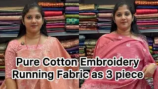Pure Cotton Running Fabric as 3 piece set@Eza_fabz