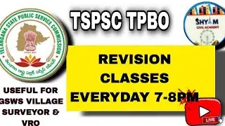 TSPSC TPBO REVISION CLASSES -1