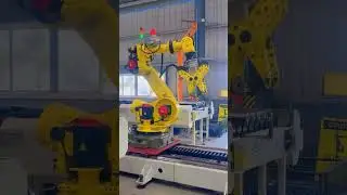 Fanuc Robot with CNC application #fanuc #robot #industrialrobots