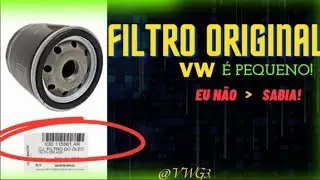 Comprei um filtro de &oacute;leo original VW pequeno para o motor AP do meu Gol G3 1.6 Power.