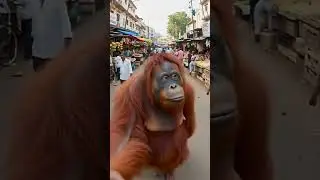 Market Vlog Gone Wild 😂 | Orangutan in Indian Bazaar