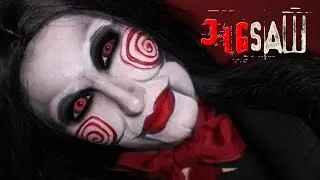 Jigsaw Puppet Makeup Tutorial / Billy SAW Scary Horror Make-up For Halloween