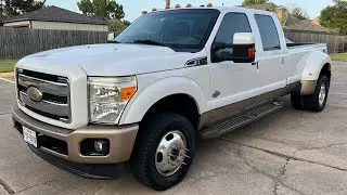 2012 Ford F-350 F350 6.7L V8 Turbo Diesel King Ranch Dually 4X4 - Walk Around - Exhaust Rev