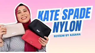 Episode 283: Kate Spade Nylon Pouch &ndash; Rose, Black & Cozy Grey | Aishah&rsquo;s Honest Review! 🌸🖤🪶