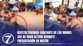 Quetzaltenango: Danzante de los Monos cae de gran altura durante presentación en Huitán
