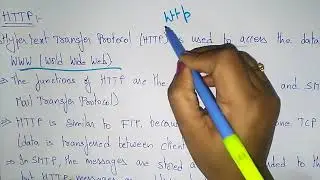 FTP | HTTP | Data Communication | Lec-37 | Bhanu Priya
