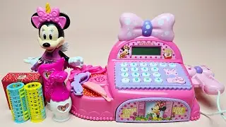 Disney Minnie Mouse Cash Register Set Satisfying with Unboxing Compilation Toys ASMR #578