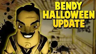 HELLO NEIGHBOR COMING TO THE NEW BENDY UPDATE | Bendy Halloween Trailer Reaction (New BATIM Update)