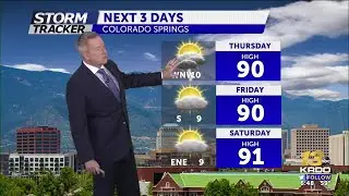 An active day with showers, thunderstorms, and heat