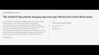 The EnMAP Spaceborne Imaging Spectroscopy Mission for Earth Observation | RTCL.TV