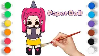 DIY Mira Hanging Paper Doll | How to Make & Paint Mira Paper Doll | Demon Hunters Kpop Craft