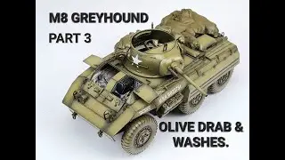 PART 3. How to paint realistic olive drab on to the Tamiya M8 Greyhound 1/35th Scale