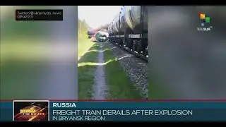 Russian freight train derails in Bryansk region