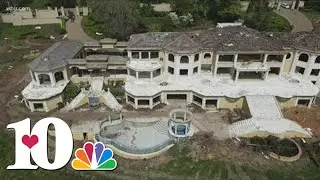 Drone video shows demolition underway at Villa Collina mansion