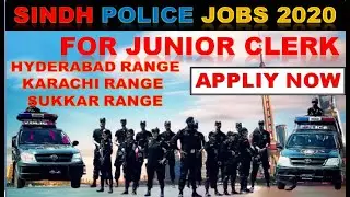 Sindh Police Hyderabad Latest Jobs 2020 For Junior Clerk| Apply Now | Informative Latest Updates