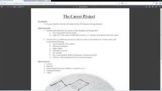 Drafting and Design Career Project Directions