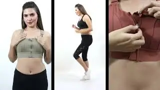 Fabluk&reg; High-Impact Velcro Sports Bra | Adjustable Front-Zip for Yoga & Gym
