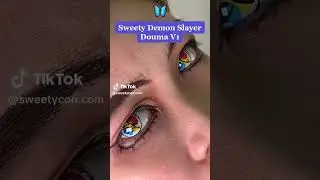 ✨Watch us recreate a Douma Cosplay Filter with our Douma Contact Lenses 🦋 || Douma Cosplay 🩸👀