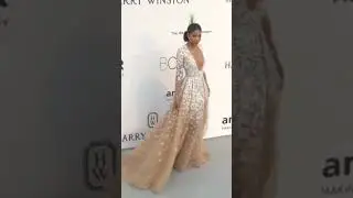 Chanel Iman Queen in Zuhair Murad attend at the Amfar Gala 2015