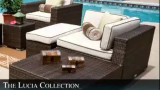 The Lucia Collection All Weather Wicker Patio Furniture Deep Seating Sectional