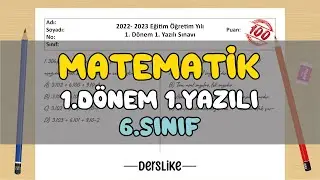 6. Sınıf Matematik 1.Dönem 1.Yazılı Soruları #2023