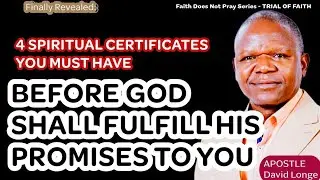 4 Spiritual Certificates You Must Have To Receive From God