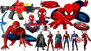 Spider-Man Doll Series Unboxing,Marvel Hero Toy Set,Spider-Man Toy Chariot,Marvel Doll Toy gun