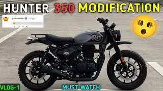 Hunter 350 Modification video | Wheel cover | Vlog-1 | Hunter 350 Royal Enfield 