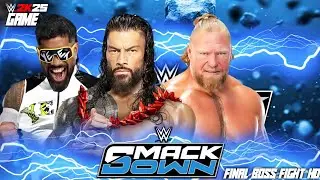 Roman Reigns & Jey Uso Attack Brock Lesnar On Smackdown WWE 2K25 27/12/2025