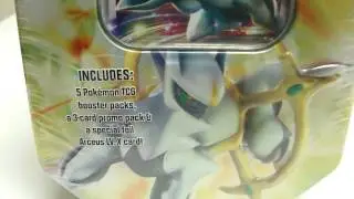 Opening an Arceus Lv. X Collectors Tin