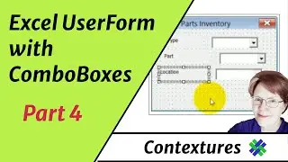 Excel UserForm With Comboboxes Part 4 - Add Two More ComboBoxes