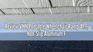 Review VNN Portable Wheelchair Ramp 4FT, Non-Slip Aluminum Folding Handicap Ramp, Door Threshold Whe