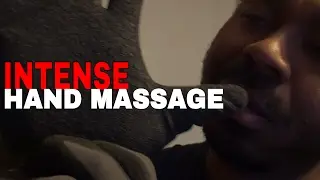 Intense Hand and Finger Massage ASMR (Roleplay) | Hand Rubbing and Glove Sounds | Binaural
