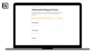 Information Request Form | How to track information requests in @Notion
