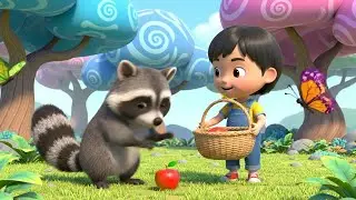 Oops! Baby Raccoon Knocked Over the Fruit Basket 🦝 | Nursery Rhymes for Kids & Baby Songs