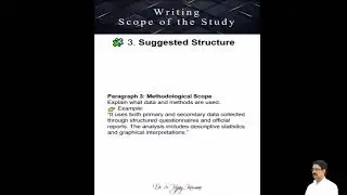 Guidelines for Writing the &ldquo;Scope of the Study&rdquo; in a Project Report