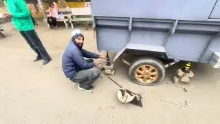 aj chl pye g apa new ghodi lain raste ch pat gya tyre trailer da bach gyi ghodi 😏