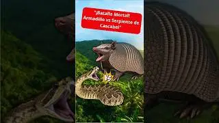 Armadillo contra Serpiente de Cascabel #wildlife #serpiente #animals #nature #serpientesvenenosas