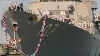 U.S. Navy admiral on USS Gravely deploying to U.S.-Mexico border