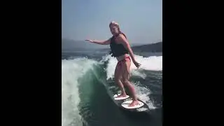 Claire Anderson Weather Jet Ski In Smallest Bikini