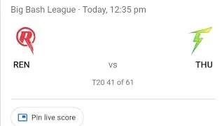 ren vs thu bbl today's match dream 11 prediction / #dream11