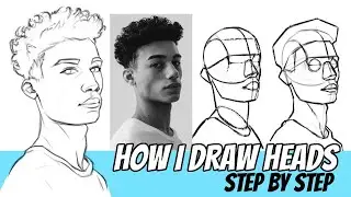 How to draw heads in 3/4 view using the Loomis Method #loomismethod