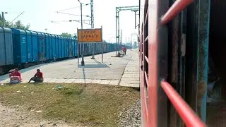 Sarnath station krishak Express arrival and departure 🚂🚃🚃🚃🚃🚃❤️🚩