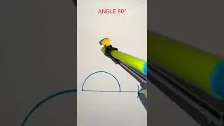 How to construct 80&deg; angle with compass 💦 #geometricconstruction #angle #shortmath #explore
