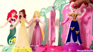 Play Doh Plus Design a Dress Ballroom Disney Princess Belle Ariel Rapunzel Cinderella