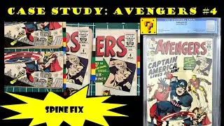 Case Study: Avengers #4 comic book clean spine roll fix and CGC grading submission