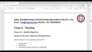 ISO 9001:2015 Implementation Training | 03 Days Online Classes | URGS International