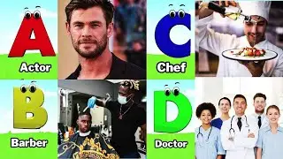 Alphabet Occupations | ABC Jobs Song for Kids | Learn the alphabet phonics with Jobs & Occupations