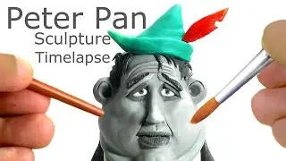Peter Pan Sculpture Timelapse - hand sculpted, bust